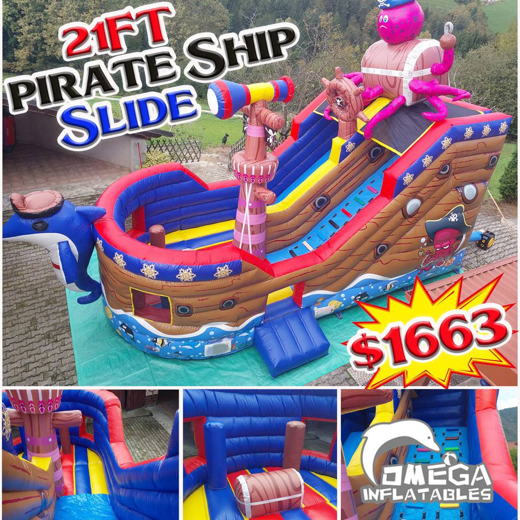 21FT Pirate Ship Slide Commercial Inflatable