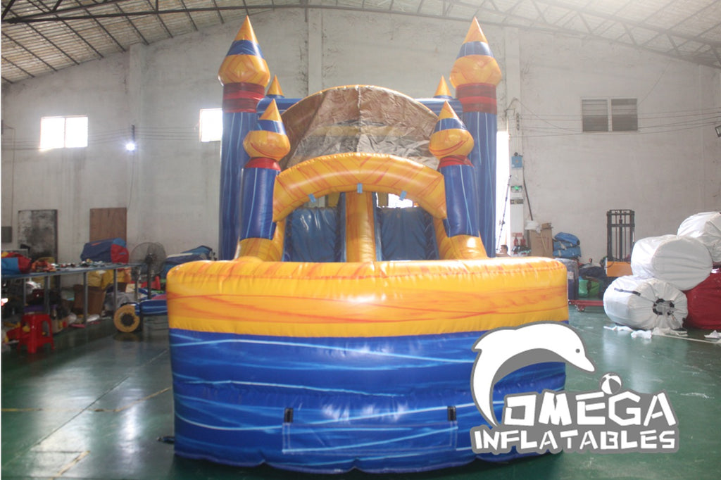 Melting Arctic Dual Lane Front Loader Combo Inflatable House for Sale