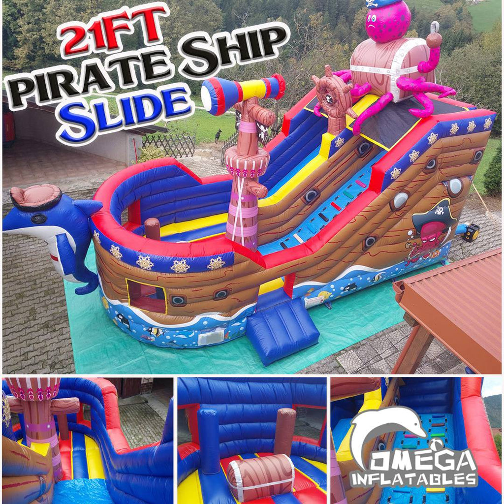 21FT Inflatable Pirate Ship Slide