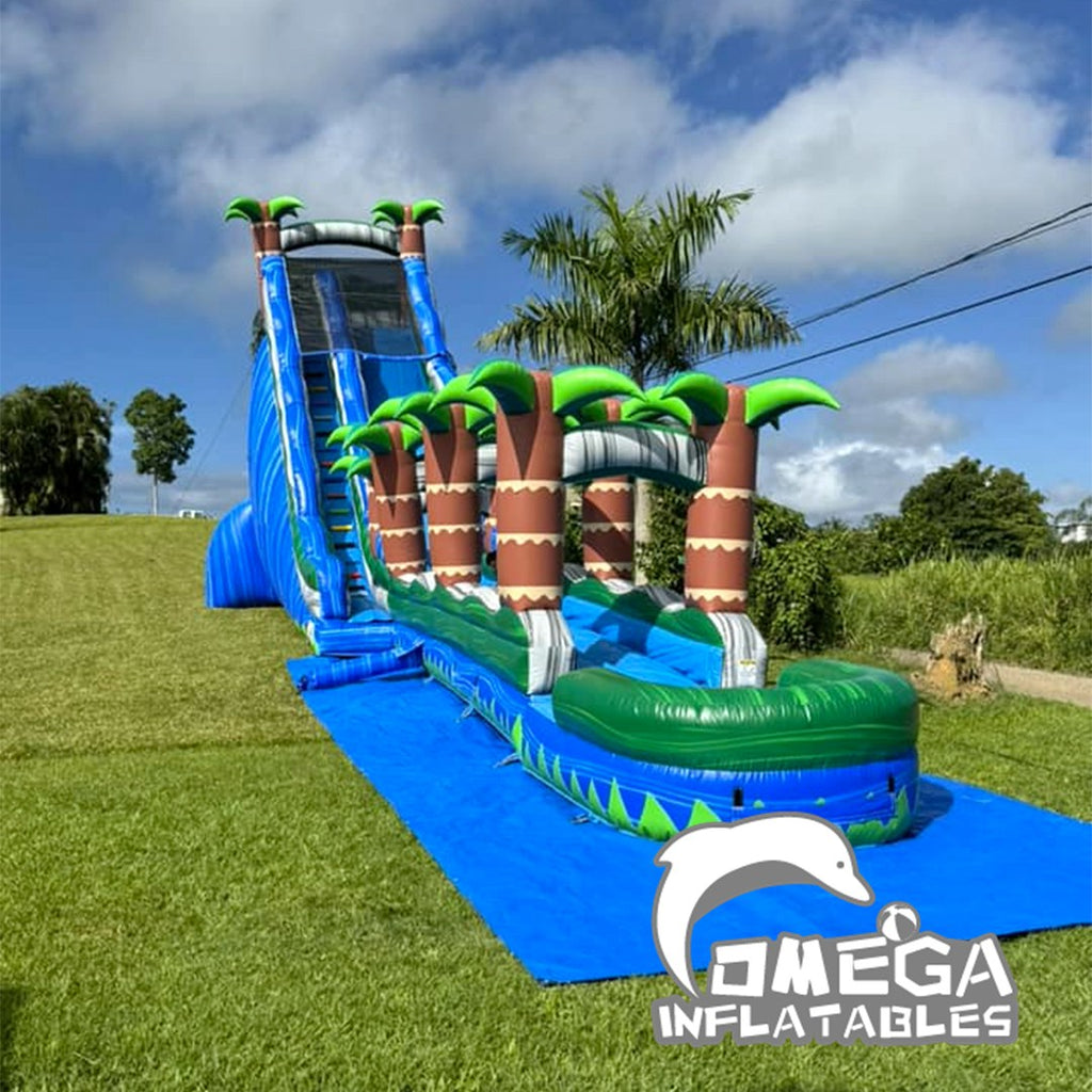 25FT Tropical Rush Splash Big Water Slides for Sale
