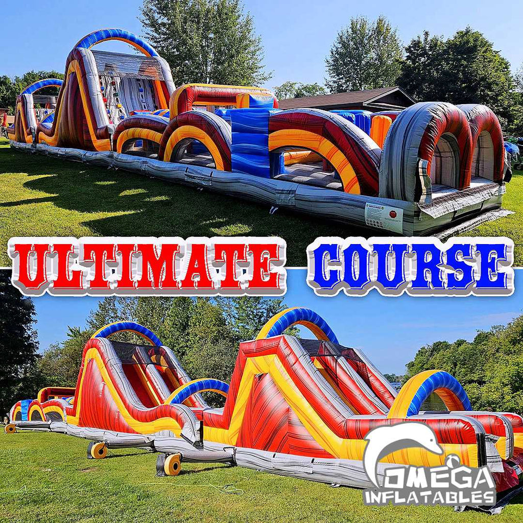 80FT Marble Inflatable Ultimate Obstacle Course