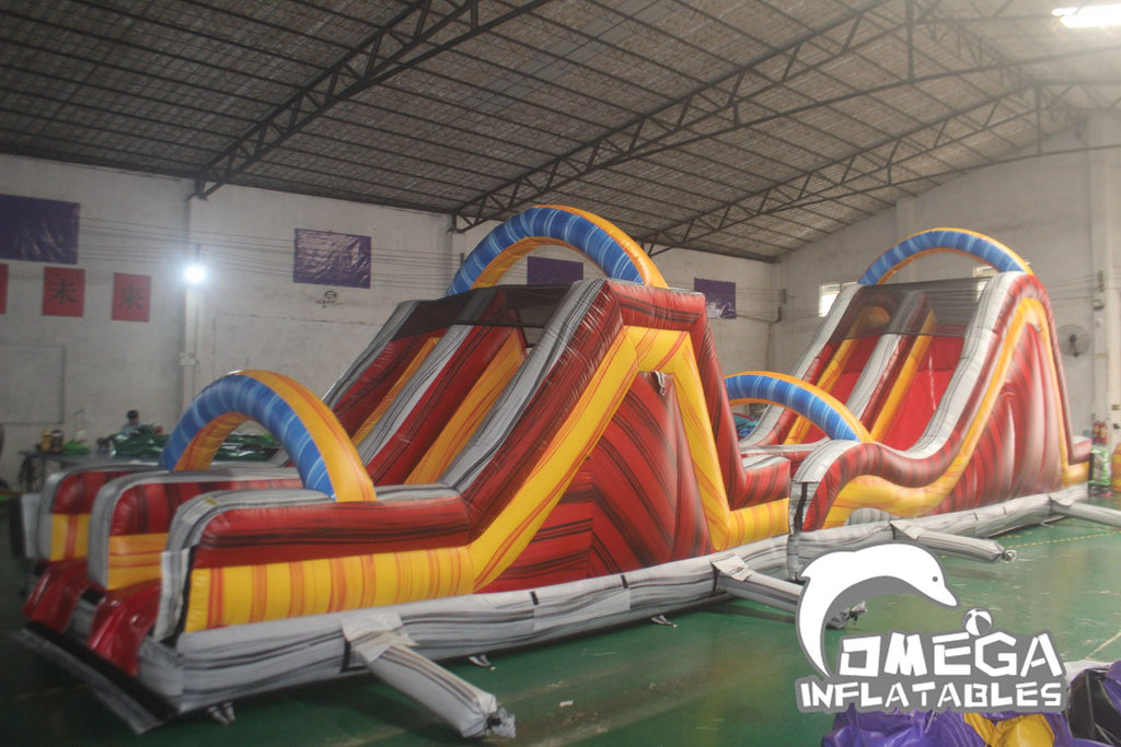 80FT Marble Inflatable Ultimate Obstacle Course