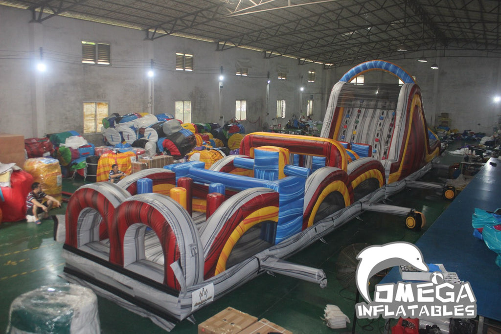 80FT Marble Inflatable Ultimate Obstacle Course
