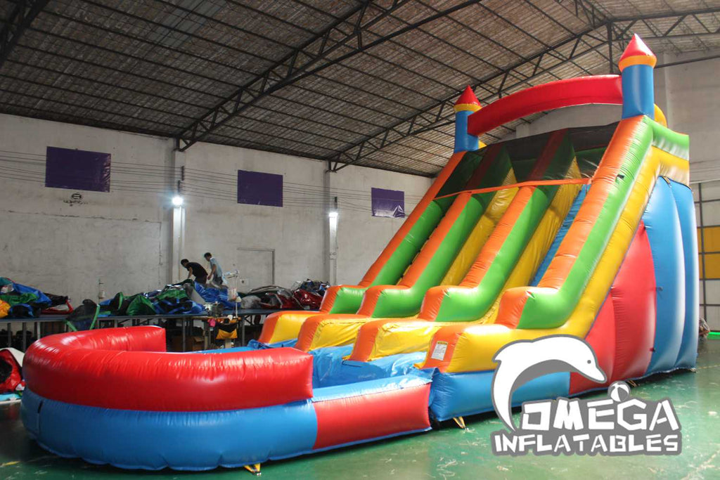 18FT Castle Dual Lane Water Slide
