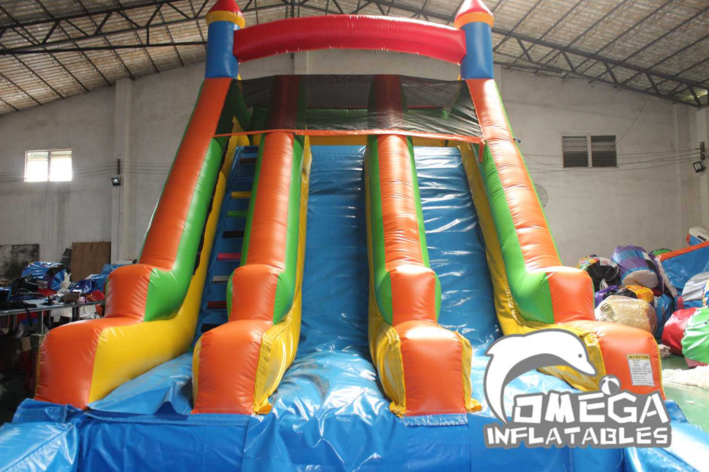 18FT Castle Dual Lane Water Slide