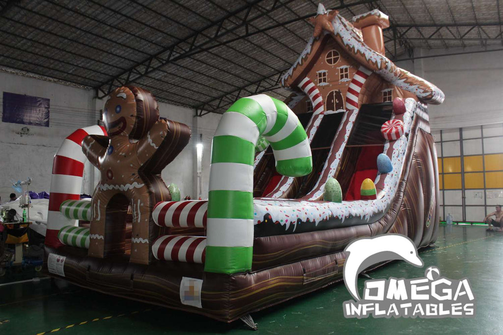 21FT Gingerbread House Dry Slide