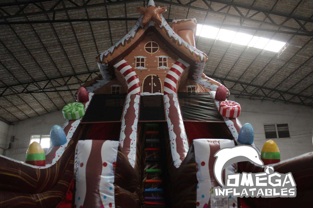 21FT Gingerbread House Dry Slide