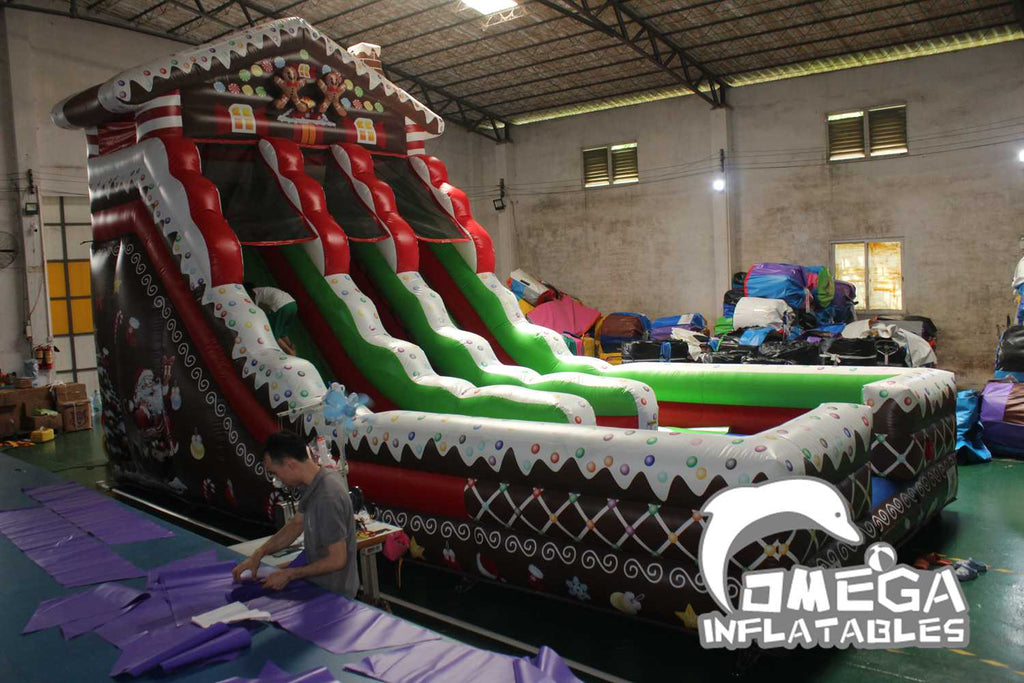 18FT Gingerbread House Dry Slide