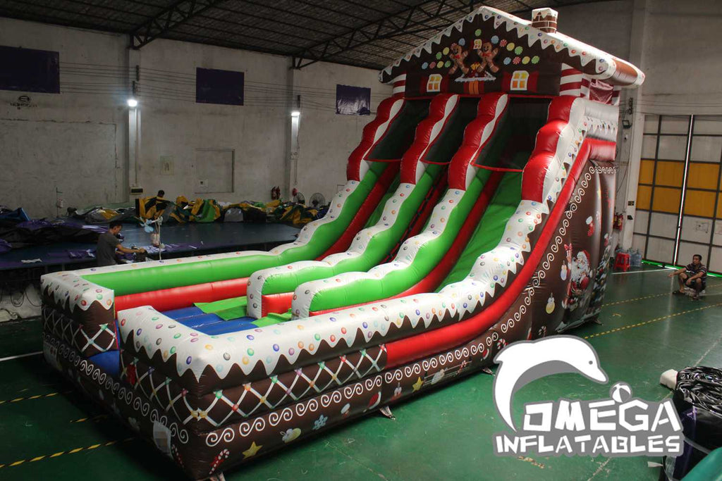 18FT Gingerbread House Dry Slide
