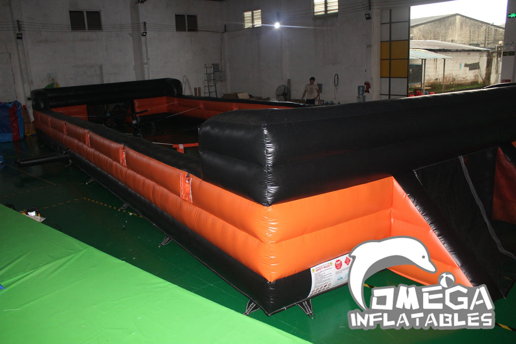 Inflatable Human Foosball Court (Orange & Black)