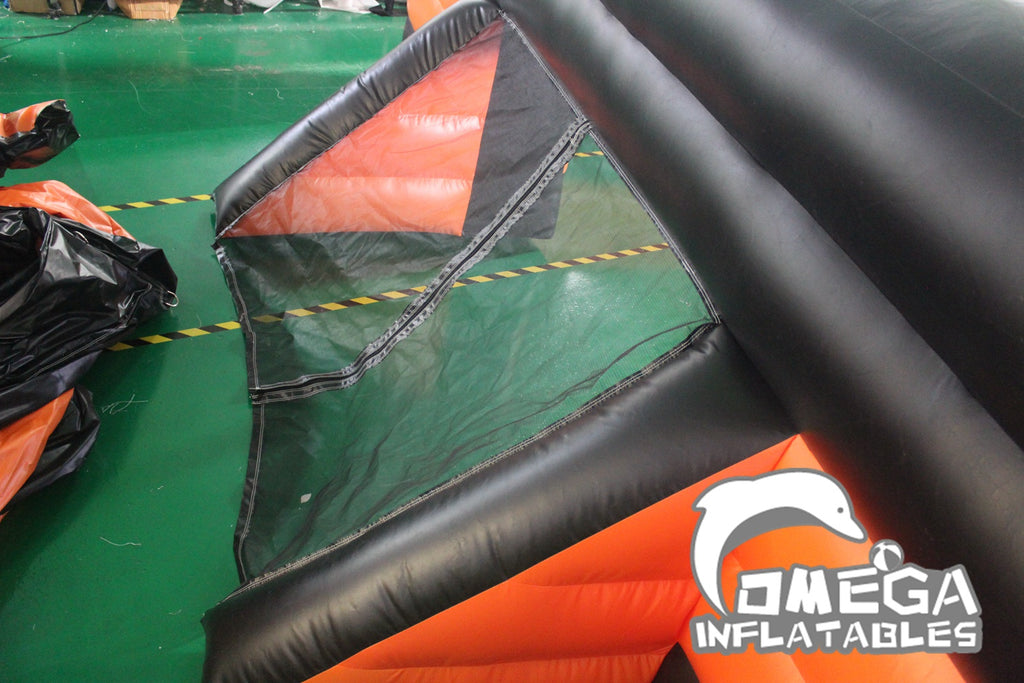 Inflatable Human Foosball Court (Orange & Black)