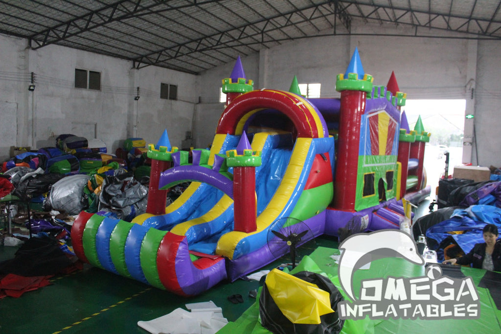 50FT long Modular Inflatable Obstacle Dry Combo