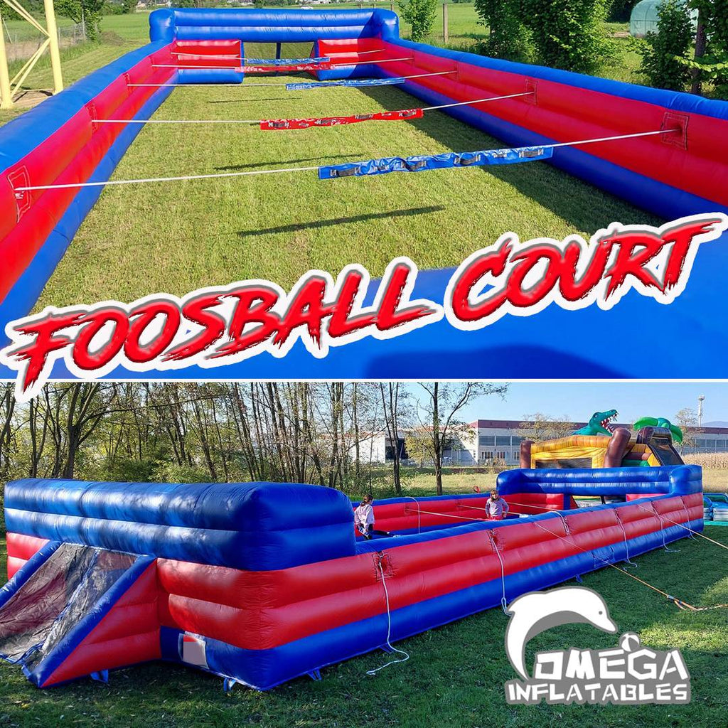 Inflatable Human Foosball Court (Red & Blue)