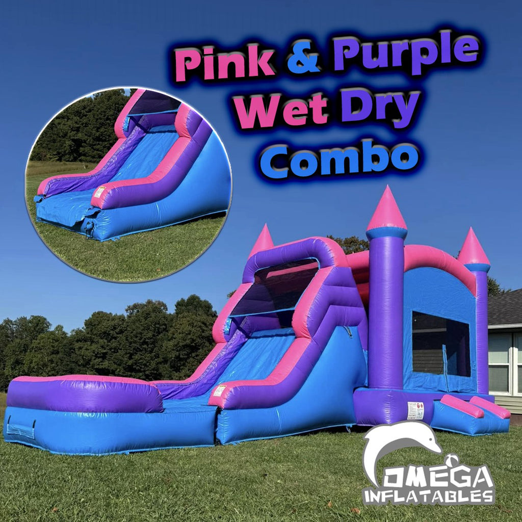 Pink & Purple Inflatable Water Combo