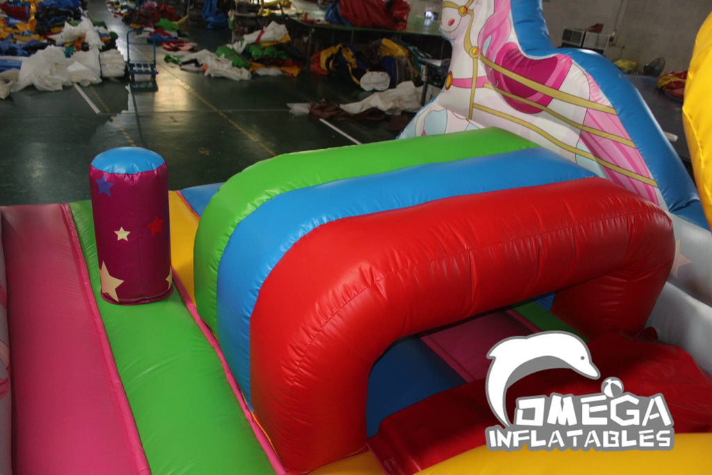 Inflatable Princess Carriage Dry Slide For Sale