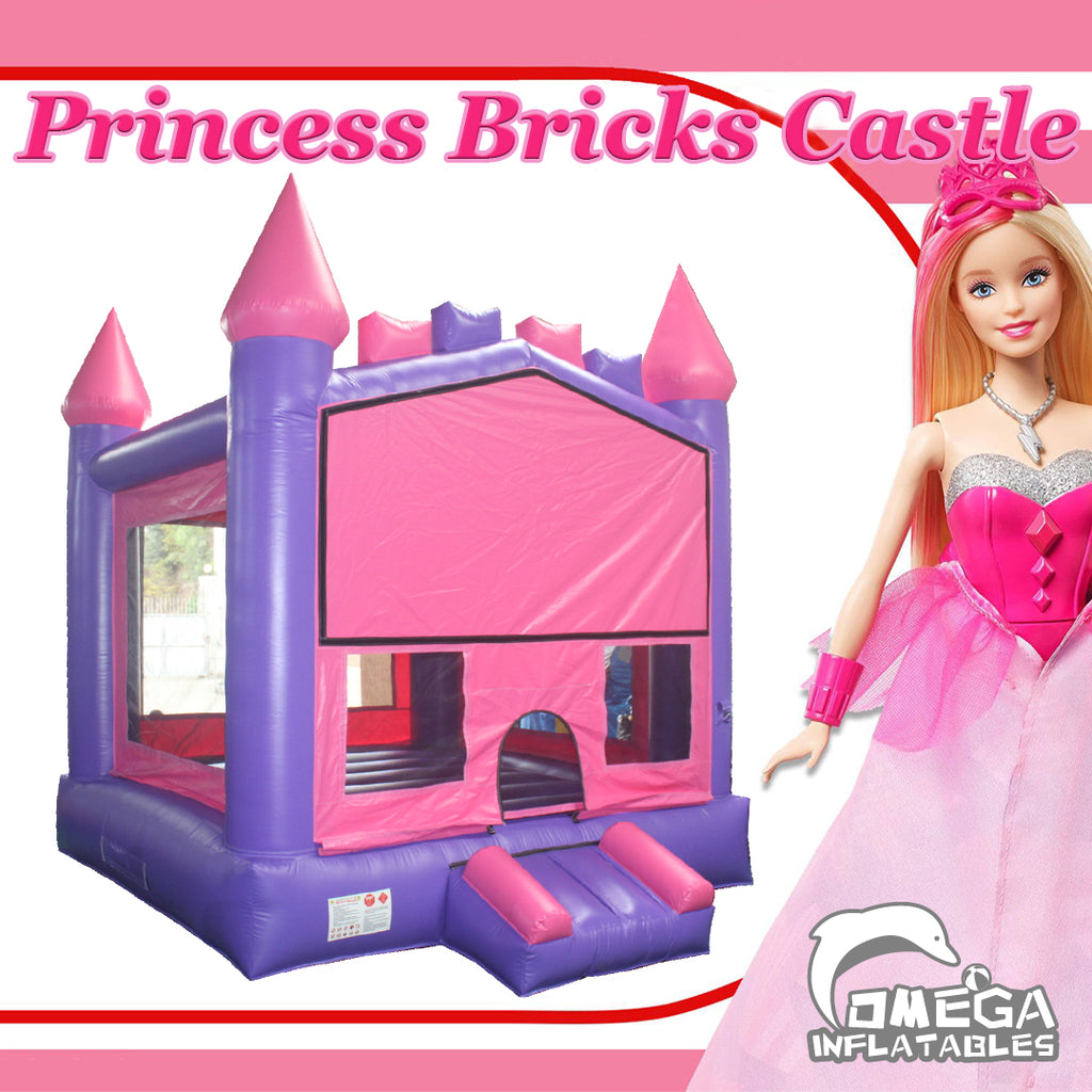 Princess Bricks Castle Inflatable Bounce House