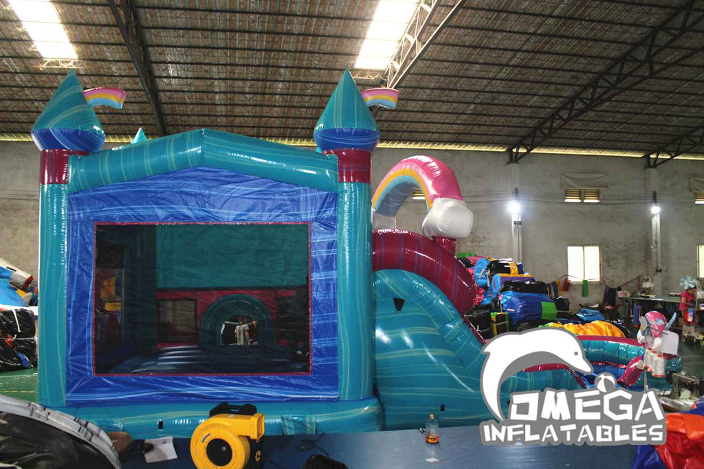 Rainbow Dual Lane Inflatable Combo