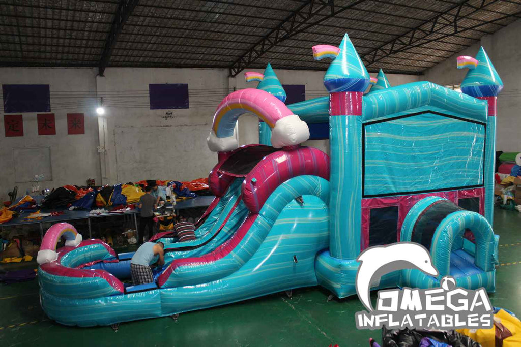 Rainbow Dual Lane Inflatable Combo