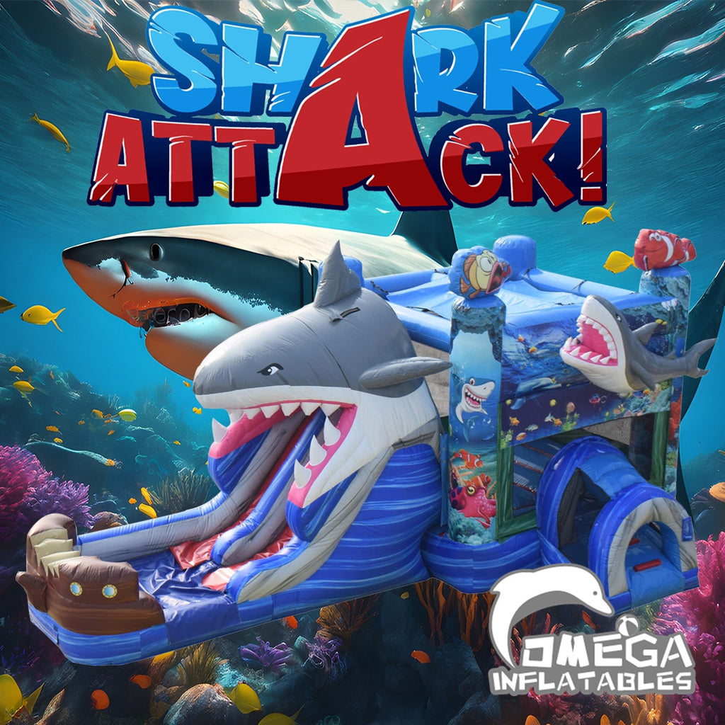 Inflatables Shark Attack Wet Dry Combo