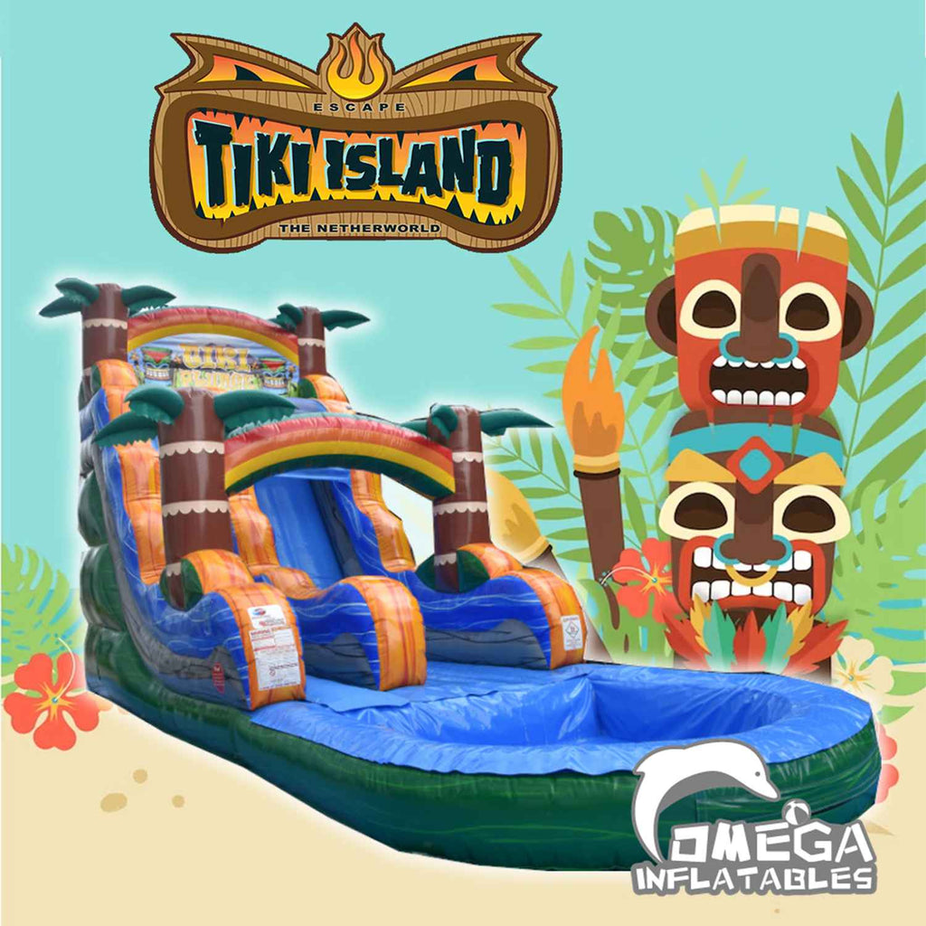 18FT Tiki Island Water Slide