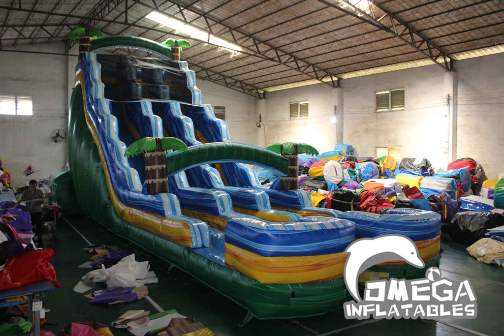 24FT Tropical Marble Water Slide