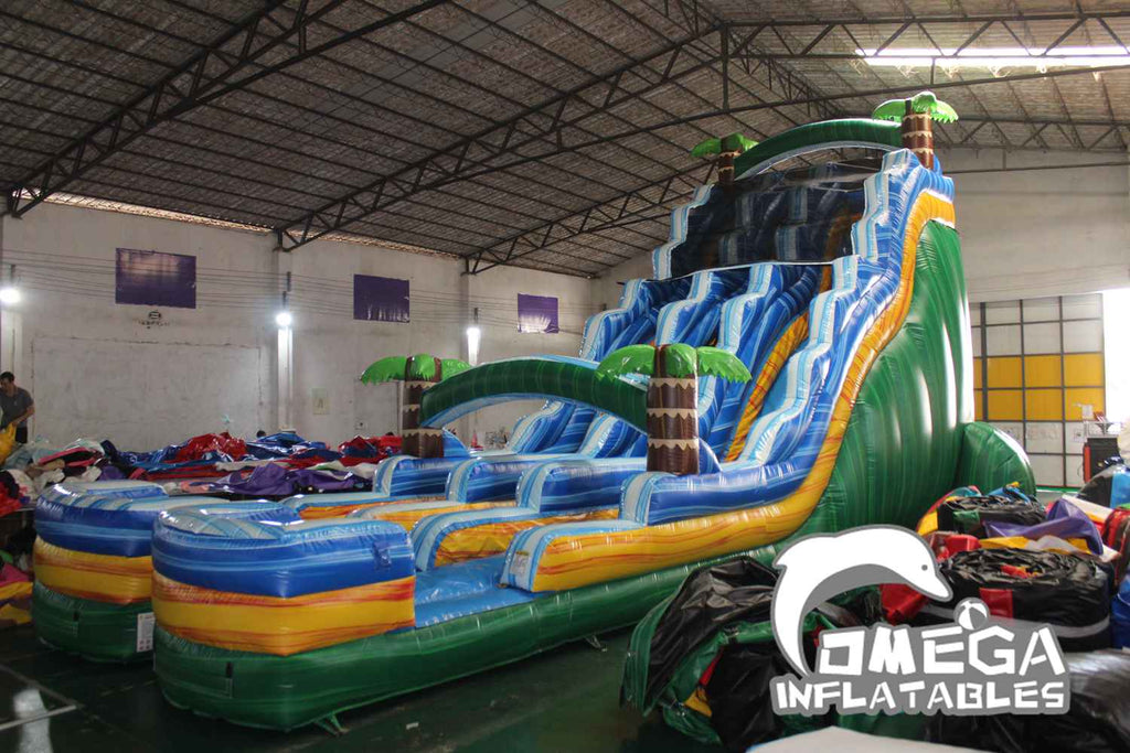24FT Tropical Marble Water Slide