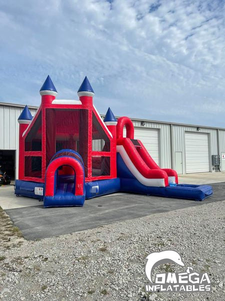Patriotic Deluxe Castle Inflatable Water Combo