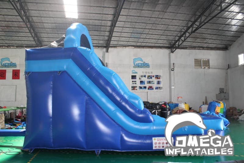 14FT Blue Water Slide - Omega Inflatables Factory