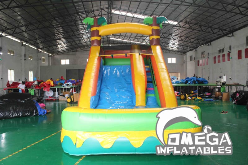 14FT Tropical Aloha Wet Dry Slide