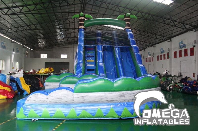18FT Blue Crush Curvy Water Slide
