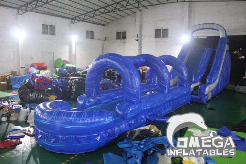 18FT Blue Marble Water Slide