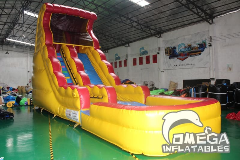 18FT Drop Falls Wet Dry Slide - Omega Inflatables Factory