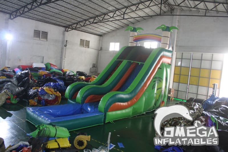 18FT Inflatable Tropical Water Slide