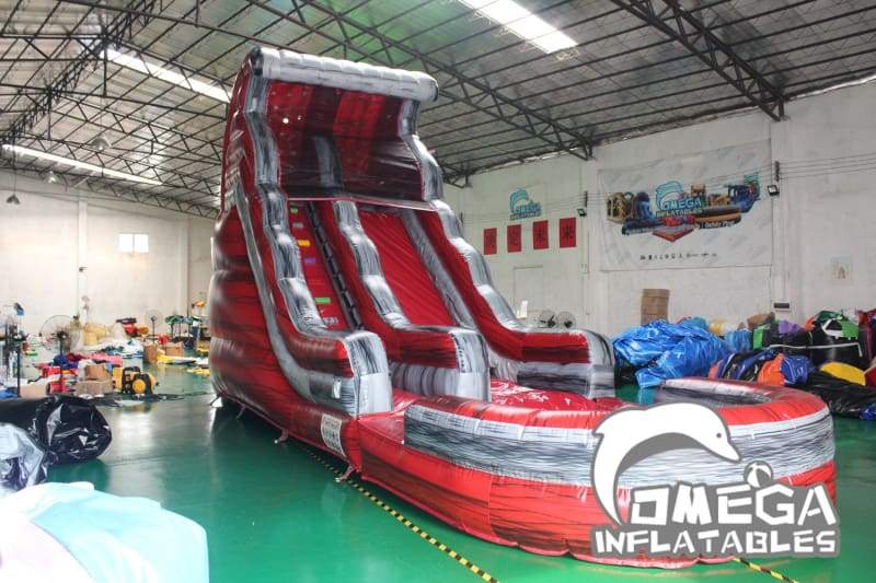 18FT Marble Red Wet Dry Slide