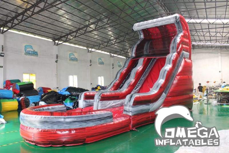 18FT Marble Red Wet Dry Slide