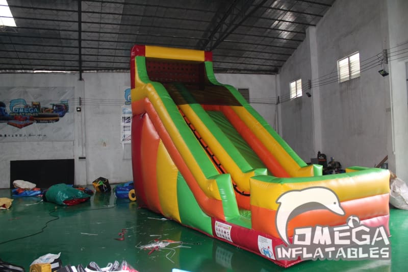 18FT Rainbow Colorful Dry Slide