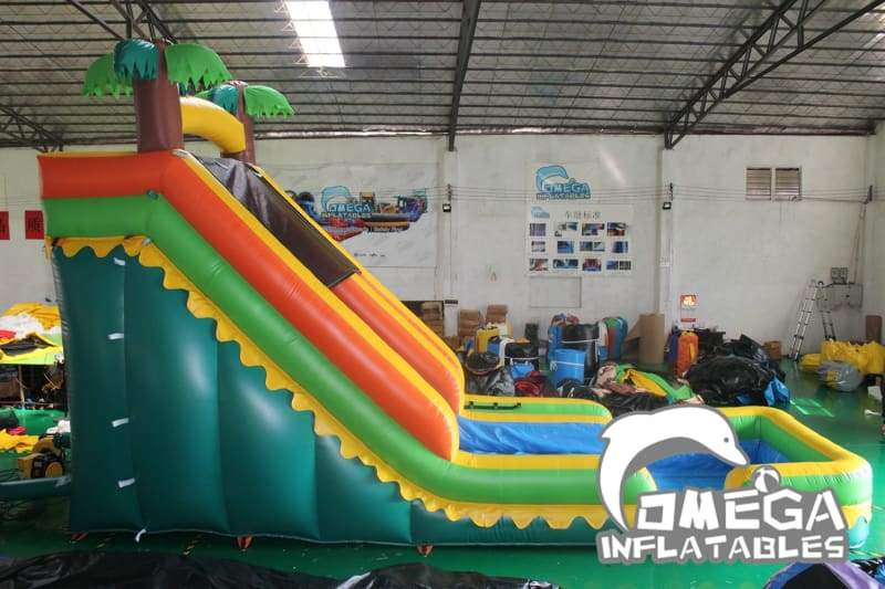 18FT Tropical Inflatable Wet Dry Slide