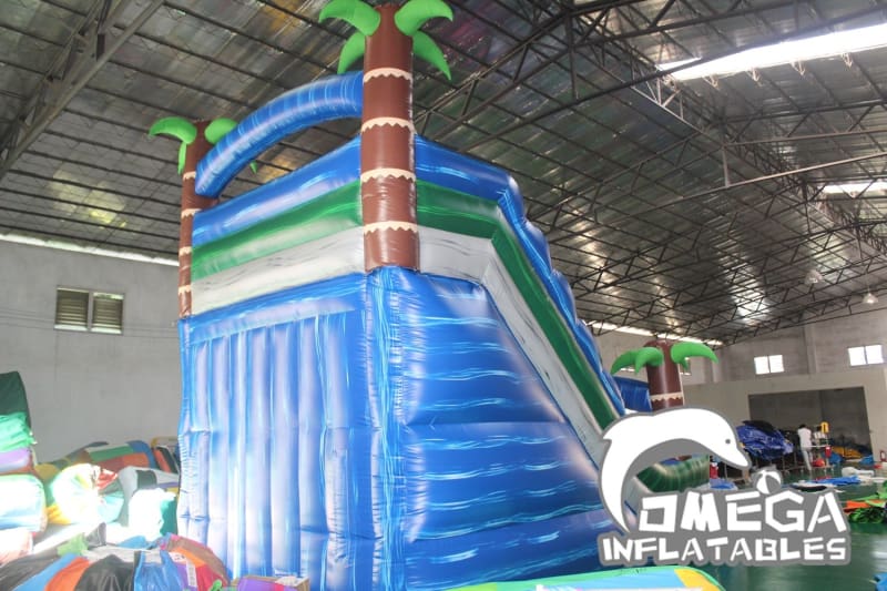 20FT Tropical Dual Lane Water Slide