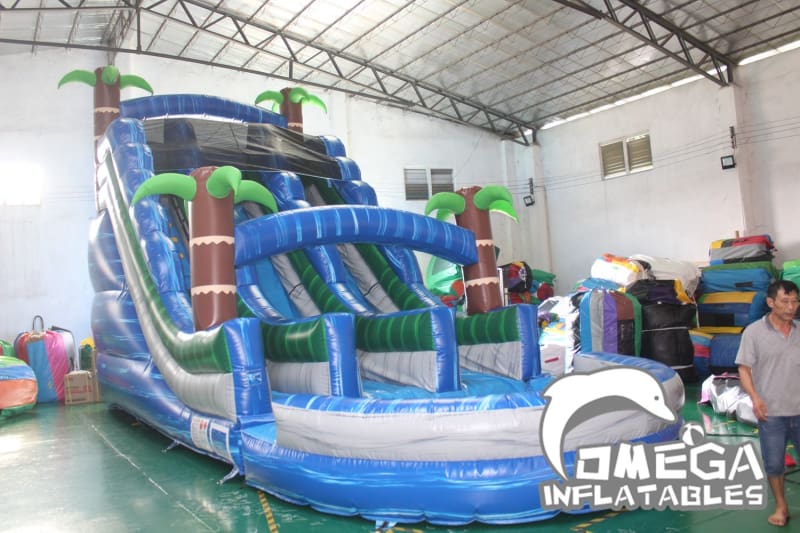 20FT Tropical Dual Lane Water Slide