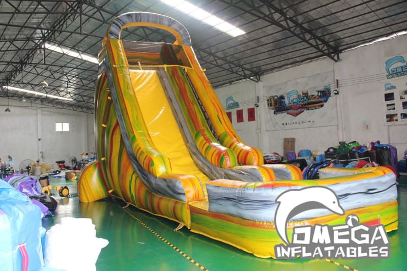 22FT Marble Rainbow Water Slide