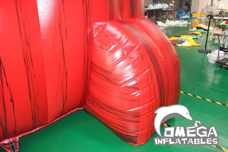 22FT Marble Red Water Slide