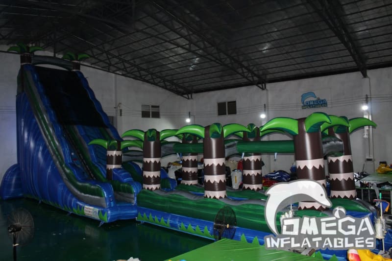 25FT Tropical Rush Splash Water Slide