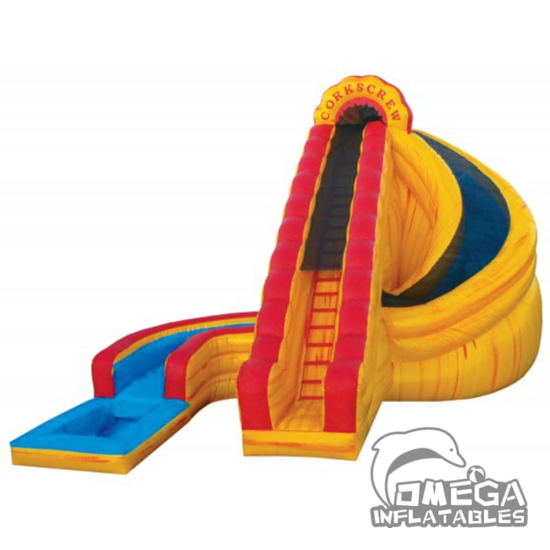 27FT Corkscrew Fire Water Slide