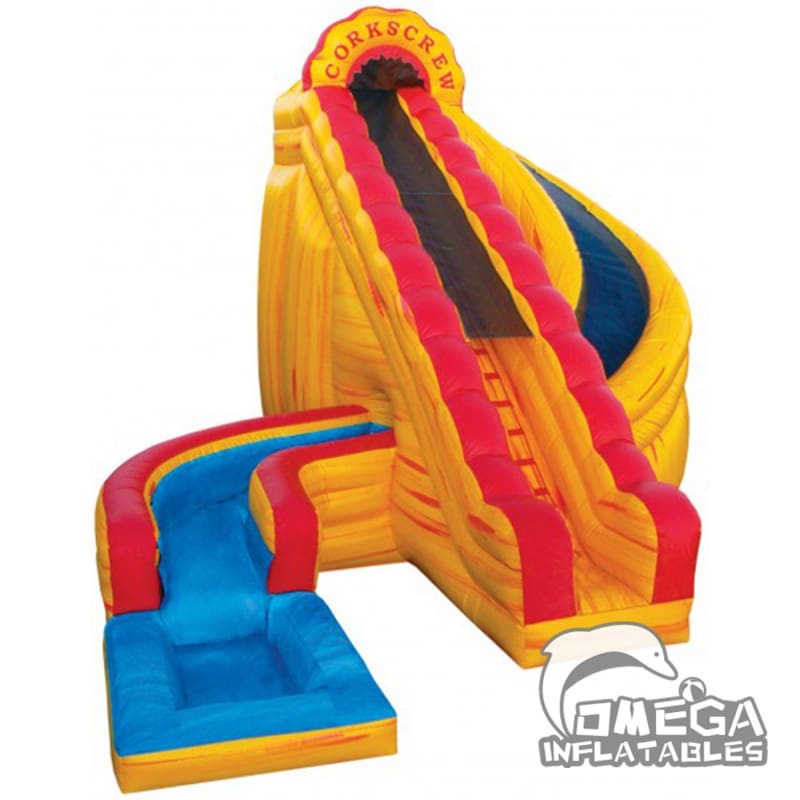 27FT Corkscrew Fire Water Slide