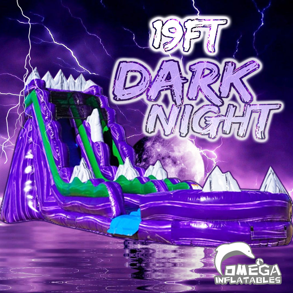 19FT Dark Night Inflatable Water Slide For Sale