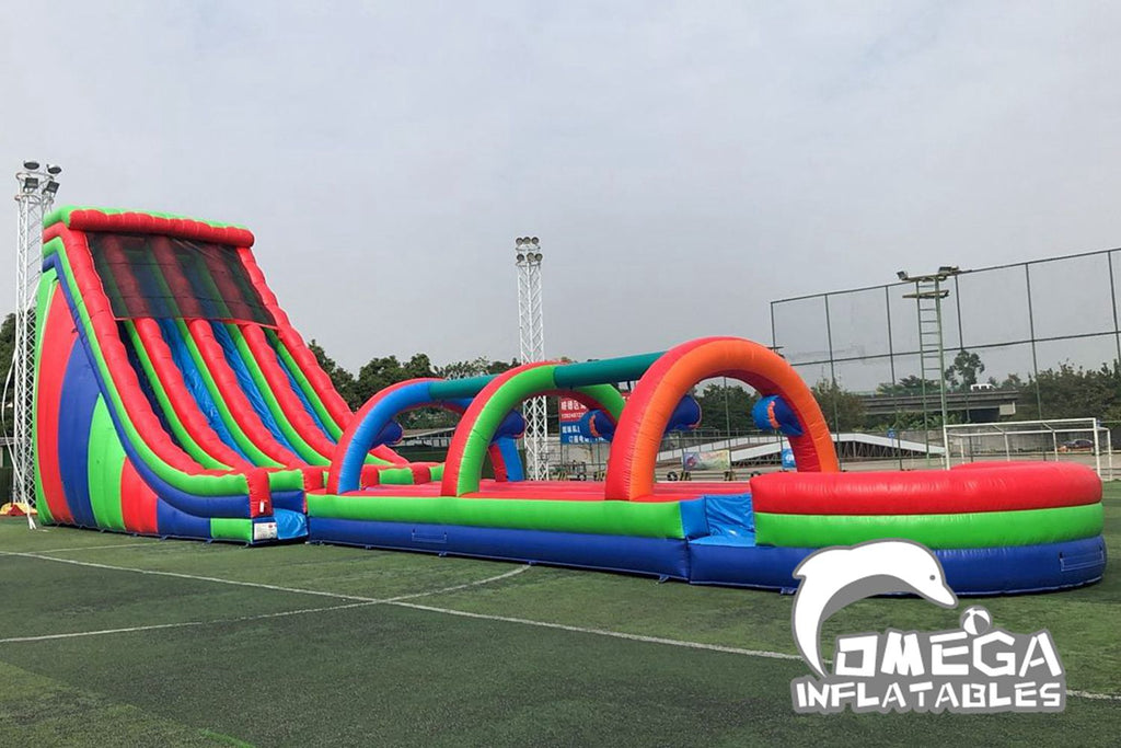 32FT Triple-Lane Giant Inflatable Water Slides for Sale