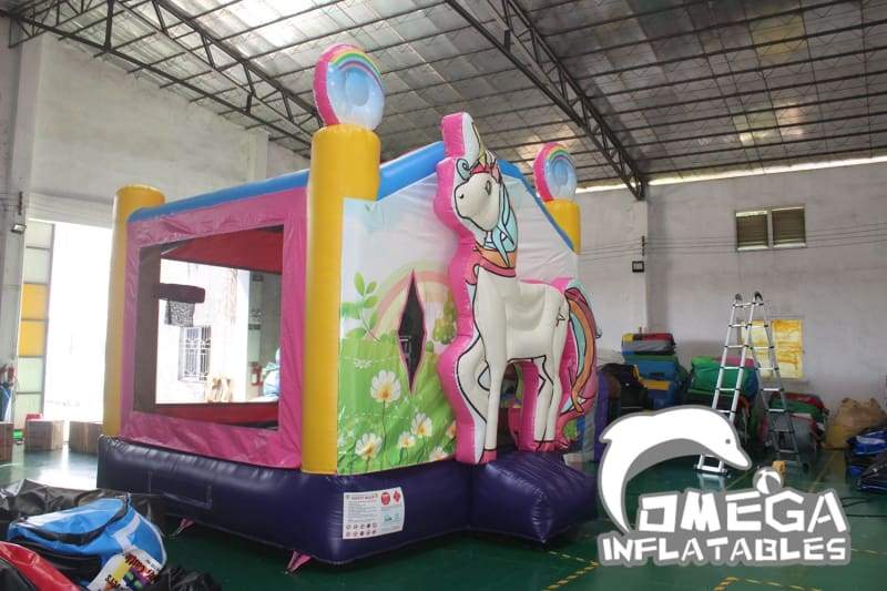 3D Unicorn Bounce House