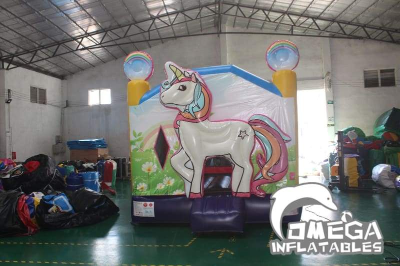 3D Unicorn Bounce House