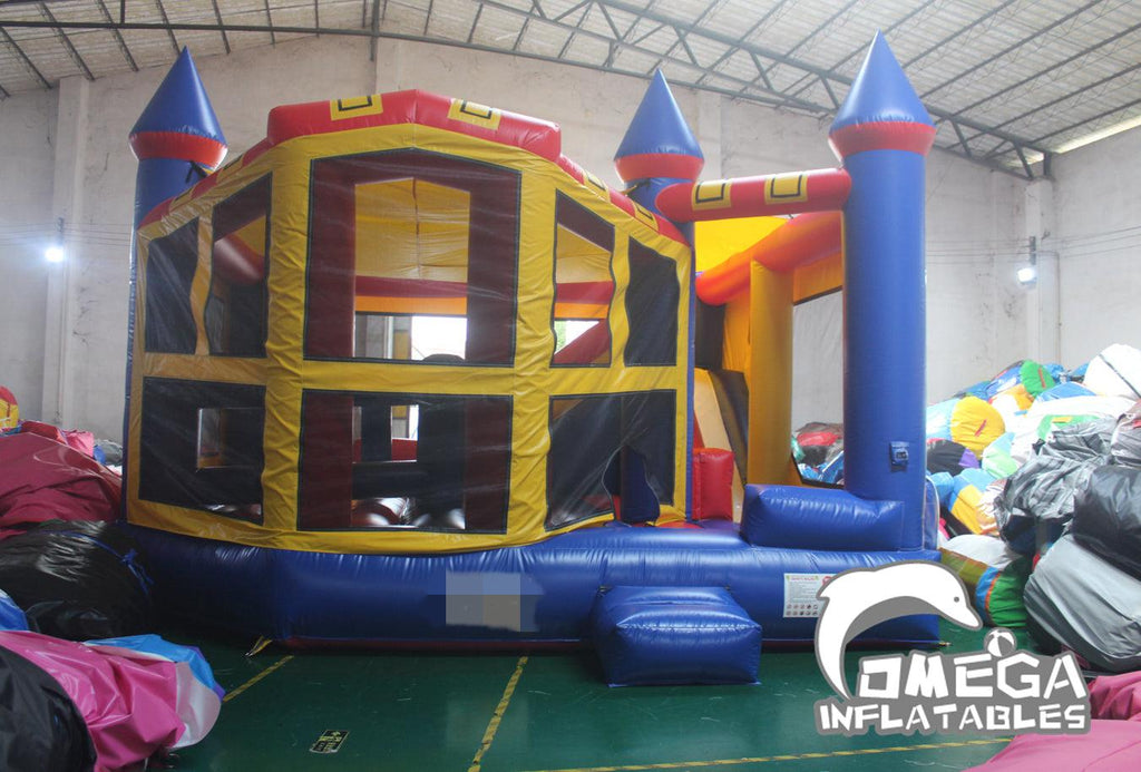 Inflatable 5 in 1 Castle Combo - Omega Inflatables Factory