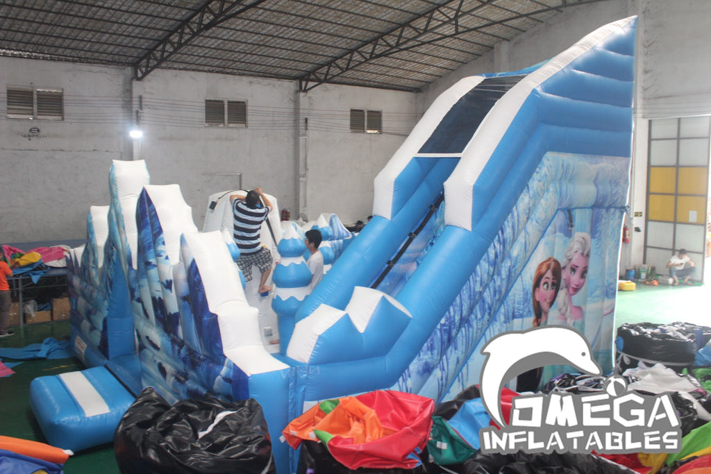 Frozen Castle Inflatable Playzone Big Bounce House for Sale
